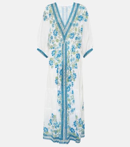 Robe longue en coton à imprimé floral - Juliet Dunn - Modalova