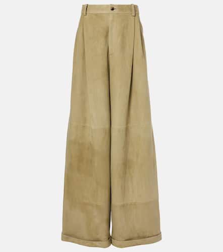 Pantalon ample à taille haute en daim - Loewe - Modalova