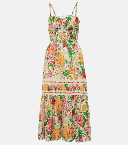 Robe midi Floral Sketch en coton - Farm Rio - Modalova