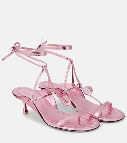 Sandales Zyra 50 en cuir métallisé - Jimmy Choo - Modalova