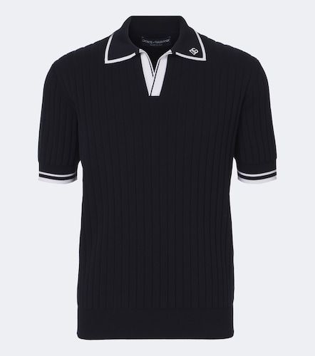 Polo en coton à broderie - Dolce&Gabbana - Modalova
