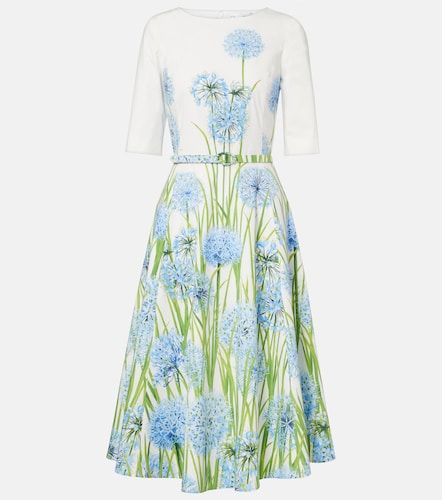 Robe midi à fleurs - Oscar de la Renta - Modalova