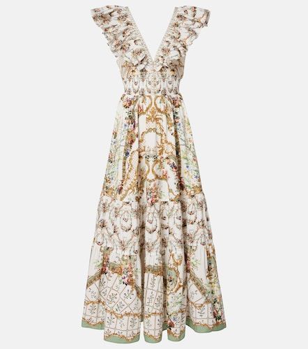 Robe longue en coton à fleurs - Camilla - Modalova