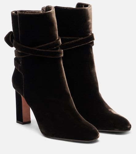 Bottines Very Bow 85 en velours - Aquazzura - Modalova