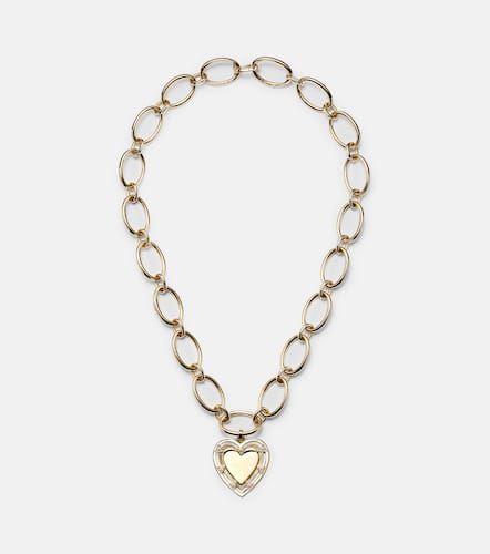 Collier Love Heart Token en or 18 ct et diamants - FoundRae - Modalova