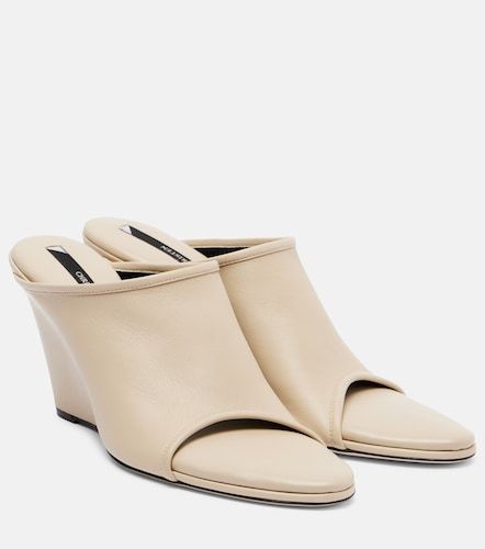 Mules compensées Strap Stretch 75 en cuir - Christen - Modalova
