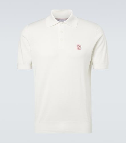 Polo brodé en coton - Brunello Cucinelli - Modalova