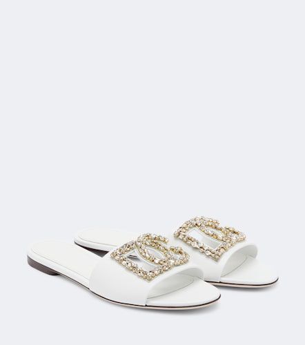 Mules DG en cuir à ornements - Dolce&Gabbana - Modalova