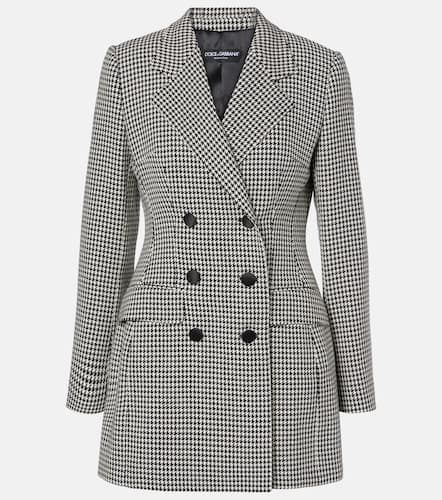 Blazer en laine mélangée à carreaux - Dolce&Gabbana - Modalova