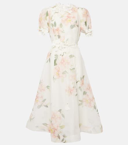 Robe midi Natura Liftoff en lin et soie à fleurs - Zimmermann - Modalova