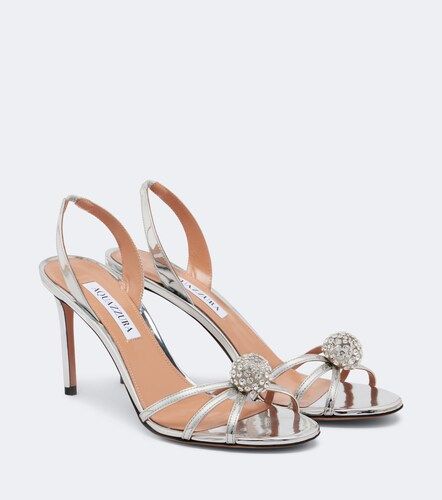 Sandales slingback Crystal Bubble en cuir - Aquazzura - Modalova
