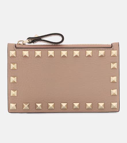 Porte-cartes Rockstud en cuir - Valentino Garavani - Modalova