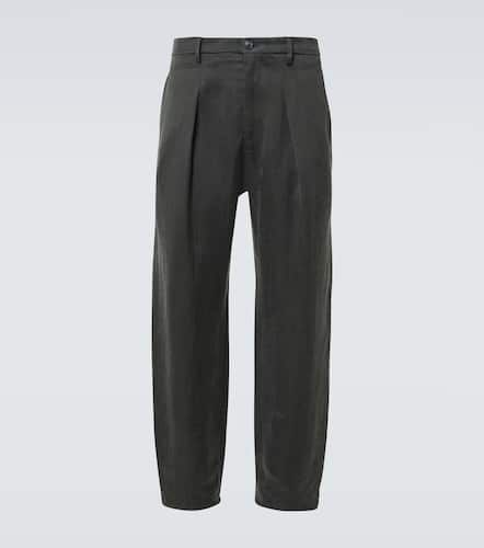 Pantalon ample en lin mélangé - Giorgio Armani - Modalova