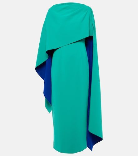 Robe longue Demetria en crêpe à cape - Roksanda - Modalova