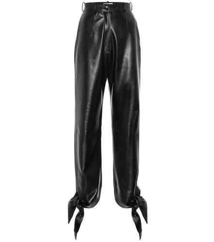 Pantalon à taille haute en cuir synthétique - Matériel Tbilisi - Modalova