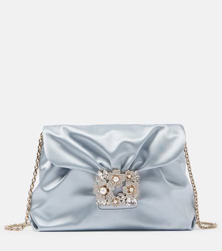 Pochette RV Drapé Bouquet Mini en satin - Roger Vivier - Modalova