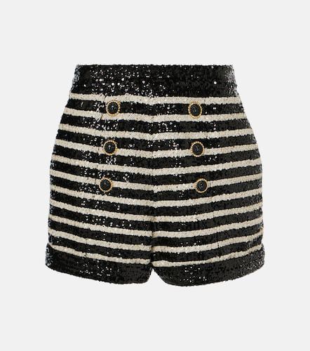 Balmain Short rayé à sequins - Balmain - Modalova