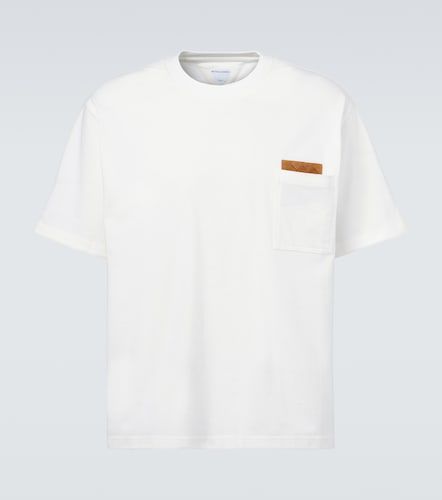 T-shirt en coton et daim - Bottega Veneta - Modalova