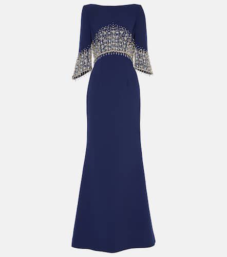 Robe longue Electra en crêpe à ornements - Jenny Packham - Modalova