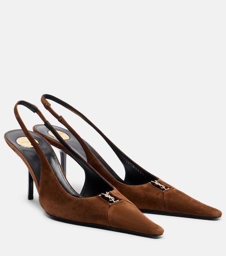 Escarpins slingback Babylone Breteuil en daim - Saint Laurent - Modalova