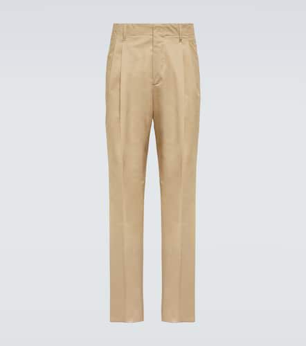 Pantalon droit à taille haute en coton - Lardini - Modalova
