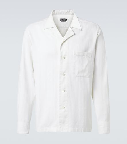 Chemise rayée en coton et soie - Tom Ford - Modalova