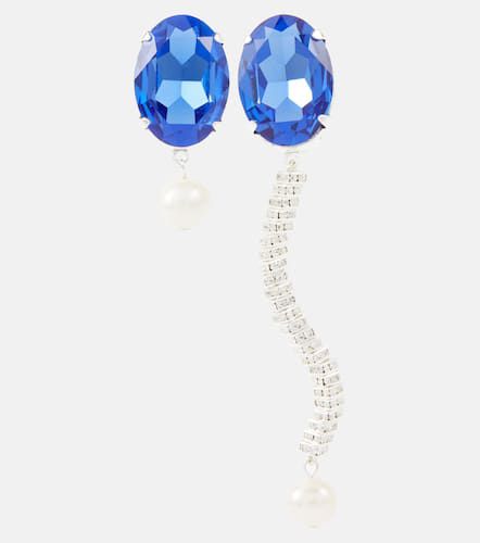 Boucles d'oreilles clip à cristaux et perles - Magda Butrym - Modalova