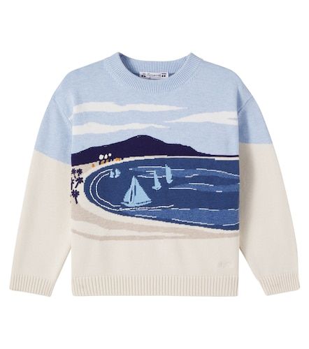 Pull en jacquard de coton et cachemire - Bonpoint - Modalova