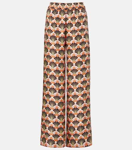 Pantalon ample imprimé en soie - La DoubleJ - Modalova