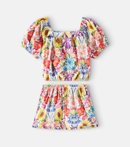 Set top et short en coton à fleurs - Tartine et Chocolat - Modalova