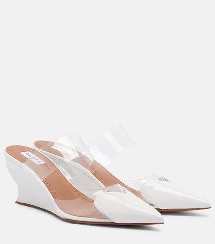 Alaïa Mules compensées Le Coeur en cuir verni - Alaia - Modalova