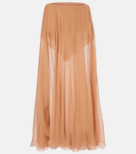 Chloé Jupe midi en mousseline de soie - Chloe - Modalova