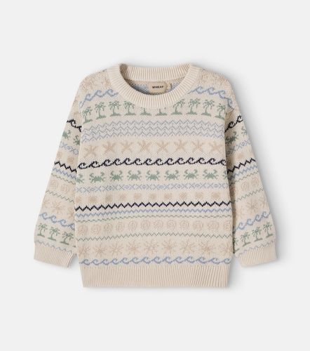 Pull August en jacquard de coton - Wheat - Modalova