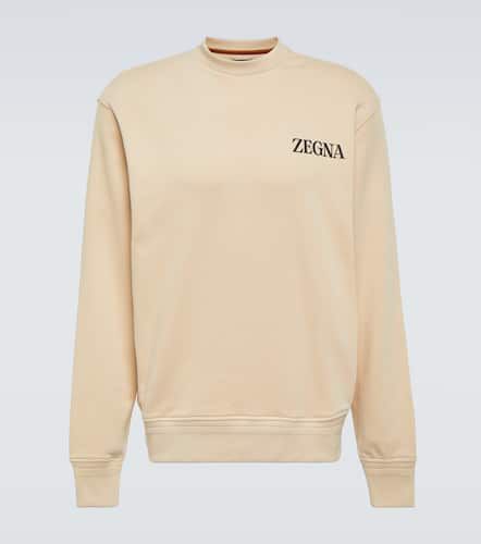 Zegna Sweat-shirt en coton à logo - Zegna - Modalova