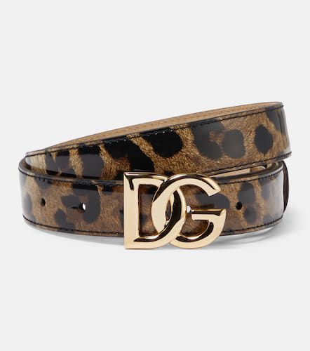 Ceinture DG en cuir à motif léopard - Dolce&Gabbana - Modalova