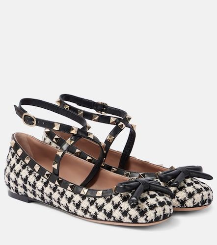 Ballerines Rockstud en bouclé - Valentino Garavani - Modalova