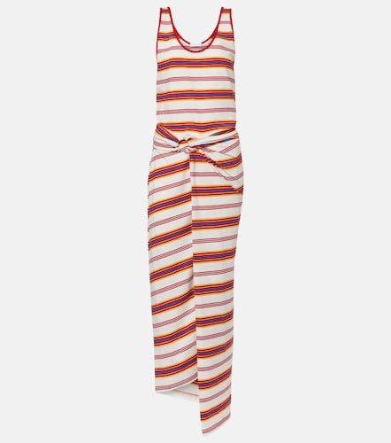 Robe longue rayée en coton mélangé - Rabanne - Modalova