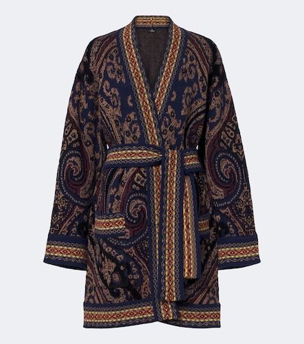 Cardigan en jacquard de laine mélangée - Etro - Modalova