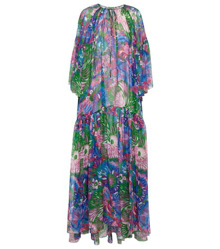 Robe longue imprimée en soie - Dolce&Gabbana - Modalova