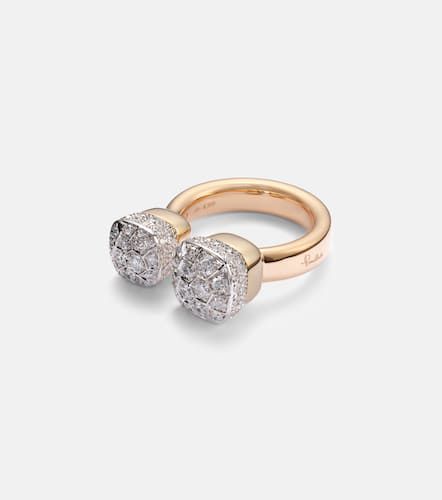 Bague Nudo en or blanc et rose 18 ct et diamants - Pomellato - Modalova