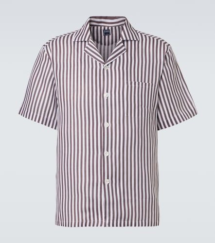 Chemise de bowling rayée en lin - Fedeli - Modalova