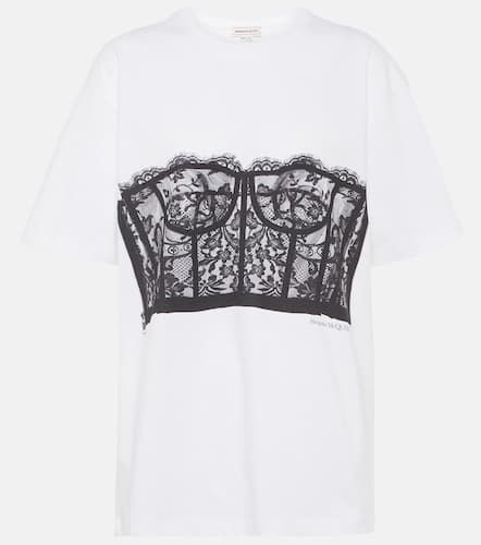 T-shirt en coton à dentelle - Alexander McQueen - Modalova