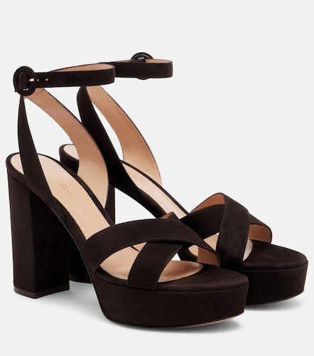 Sandales Sabrina à plateau en daim - Gianvito Rossi - Modalova