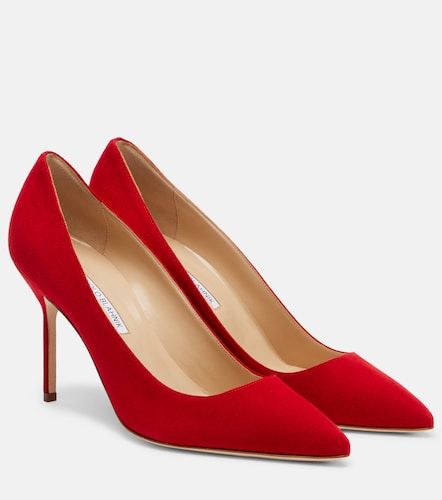 Escarpins BB 90 en daim - Manolo Blahnik - Modalova