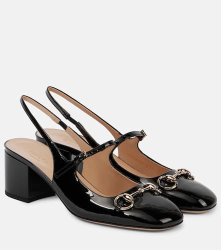 Escarpins Horsebit 55 en cuir verni - Gucci - Modalova