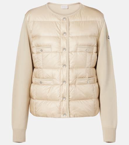 Cardigan matelass en laine vierge - Moncler - Modalova