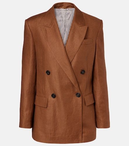 Blazer à double boutonnage en lin - Brunello Cucinelli - Modalova