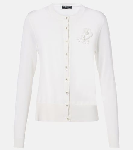 Cardigan en soie à fleurs - Dolce&Gabbana - Modalova
