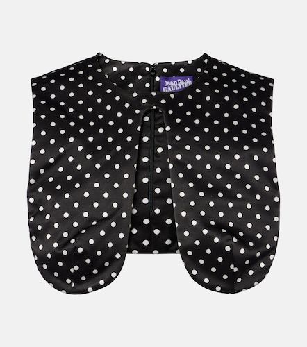 Crop top en soie à pois - Jean Paul Gaultier - Modalova