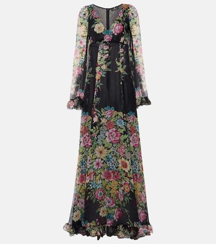 Robe longue en soie à imprimé floral - Etro - Modalova
